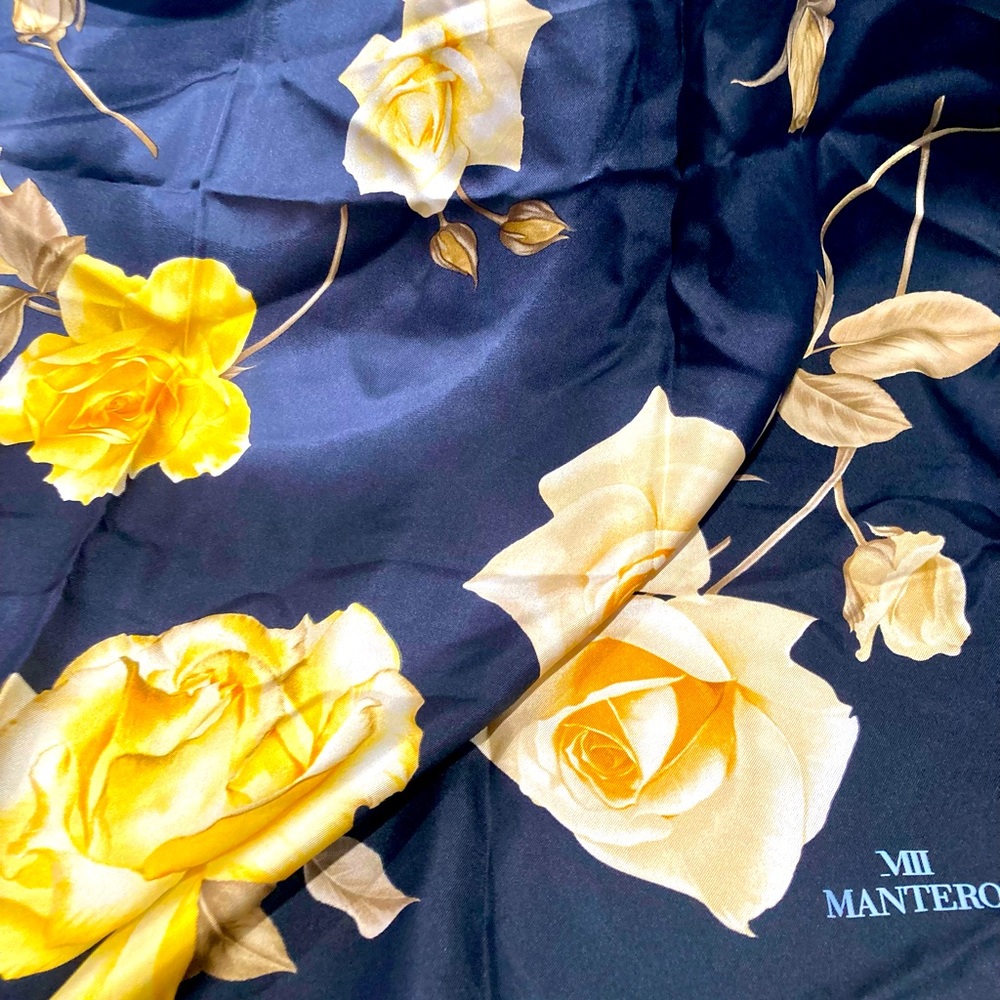 Vintage MANTERO VIII Collection Silk Scarf